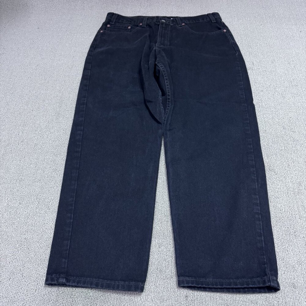 Levi’s Jeans 550 Relaxed Straight Black Pockets Size Men’s 38x30 - Picture 5 of 12